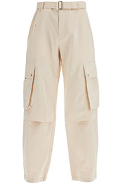 Jacquemus Cargo Gabardine Trousers In Eight   Neutral