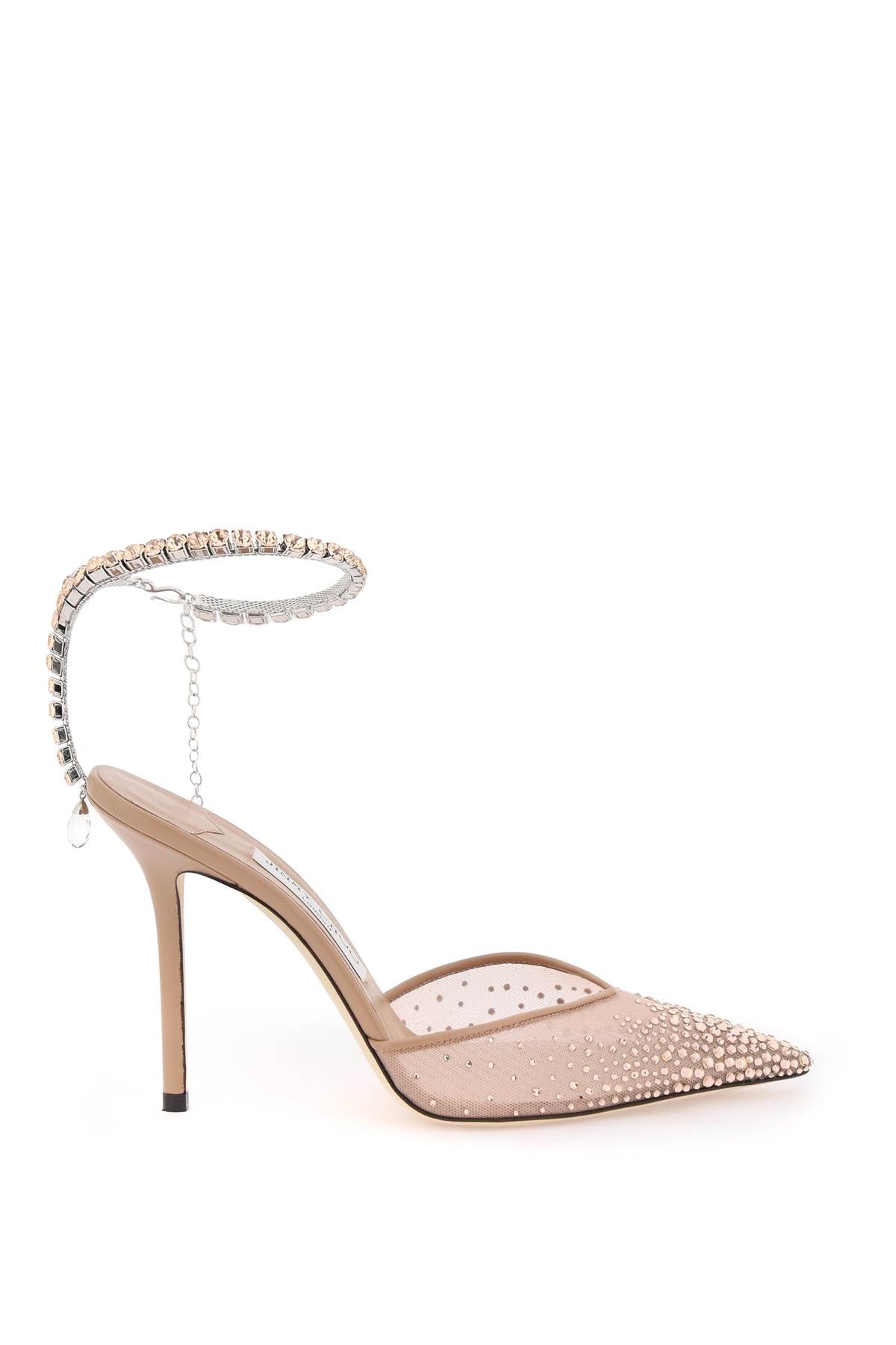 Jimmy Choo Saeda 100 Pumps With Crystals   Pink