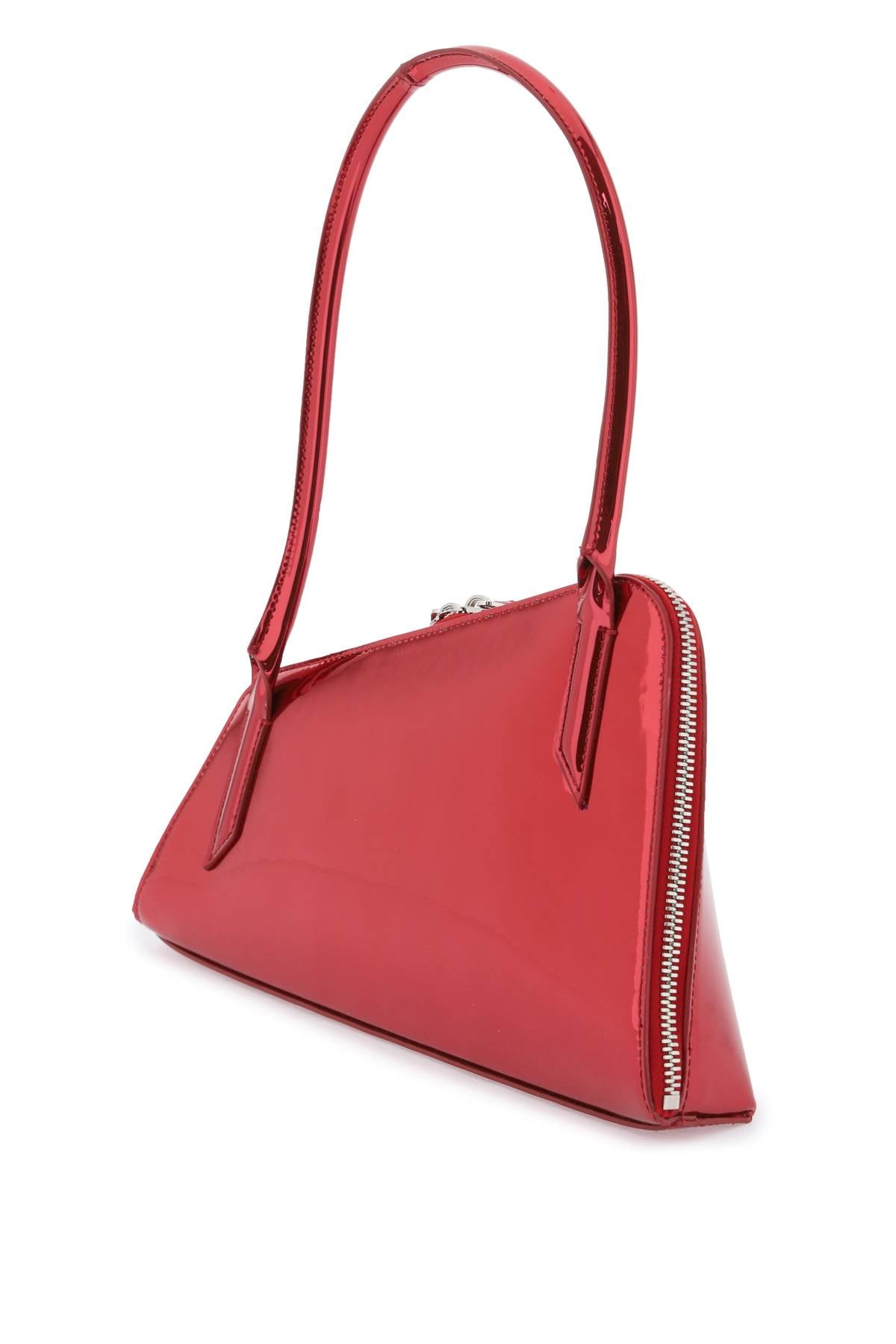 The Attico Mirror Effect Sunrise Shoulder Bag   Red