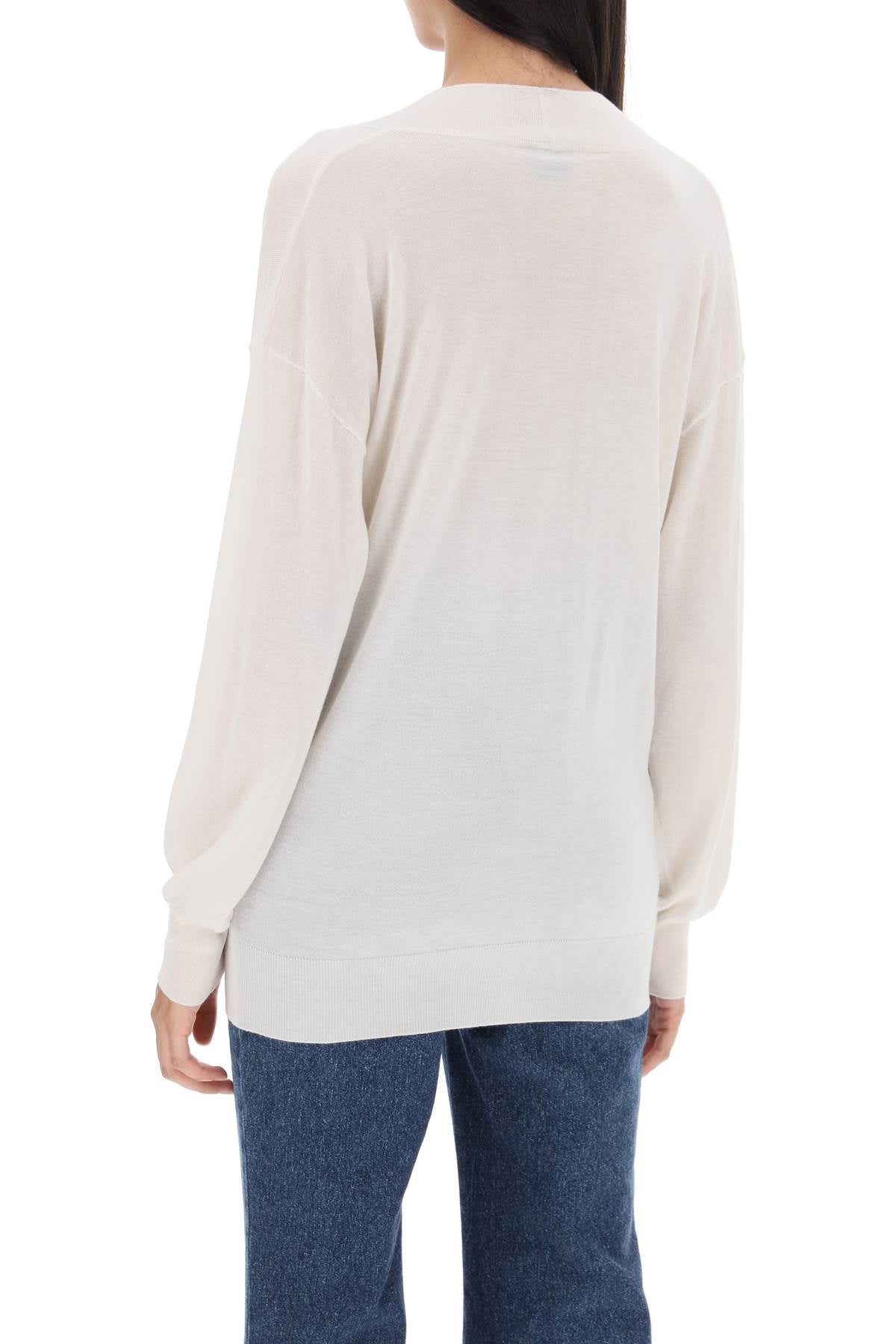 Tom Ford Sweater In Cashmere And Silk   White