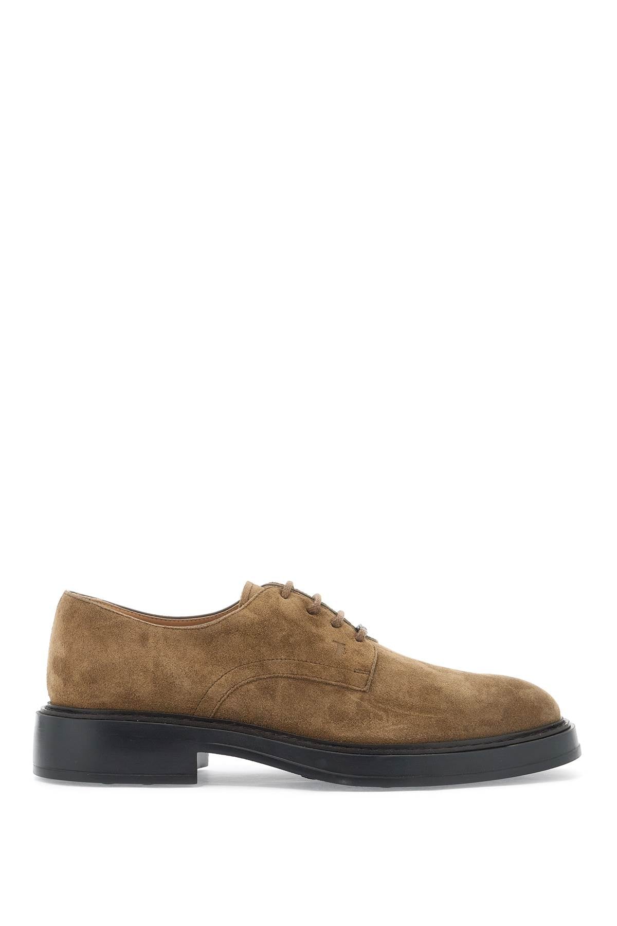 Tod's Suede Leather Lace Up Shoes   Brown