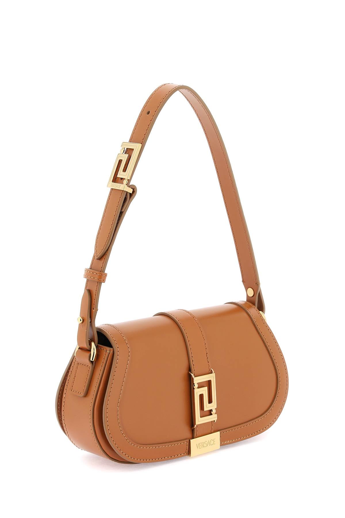 Versace 'Greca Goddess' Mini Shoulder Bag   Brown