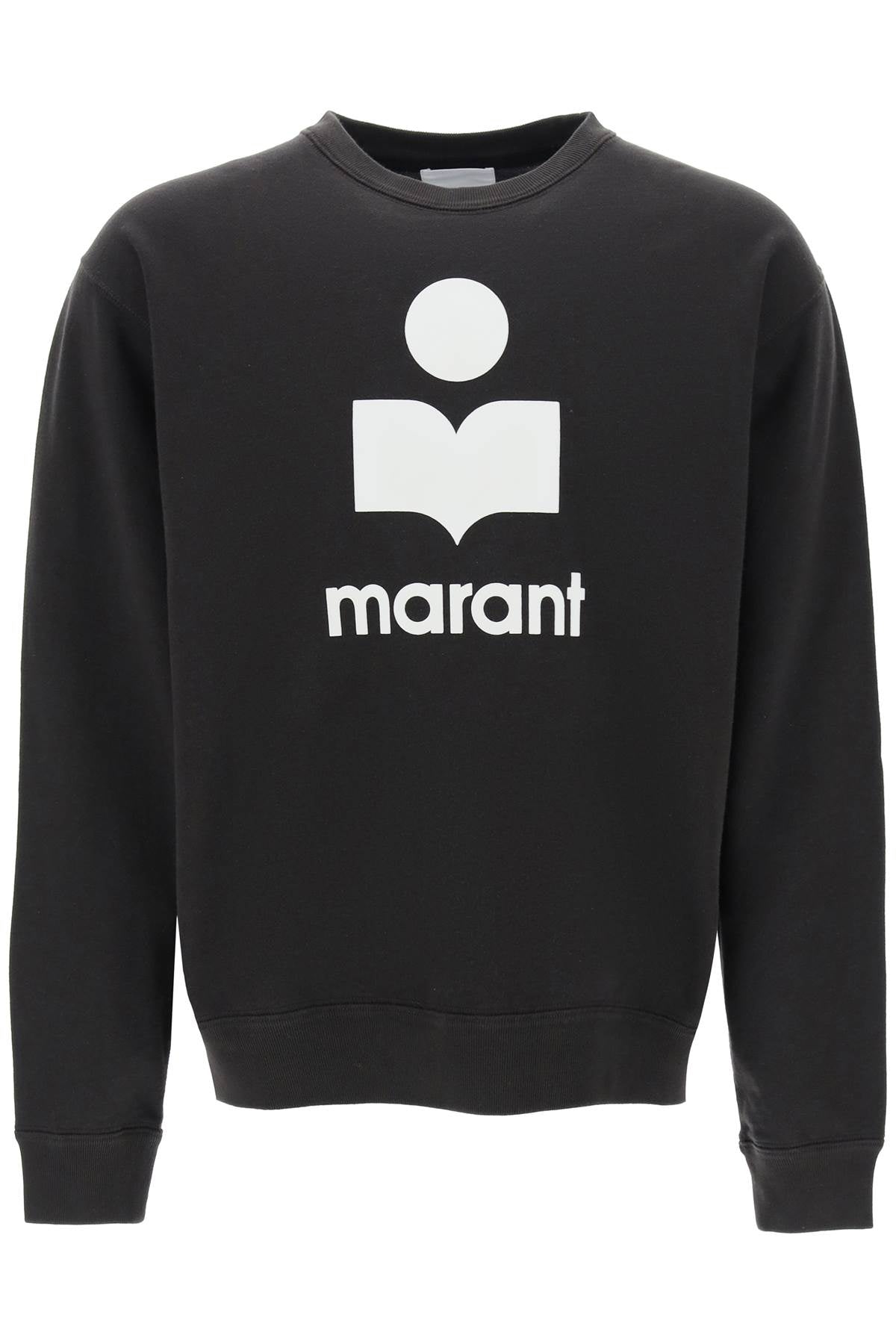 Marant Mikoy Flocked Logo Sweatshirt   Black