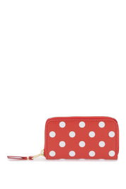 Comme Des Garcons Wallet Polka Dot Zip Around Coin Purse   Red