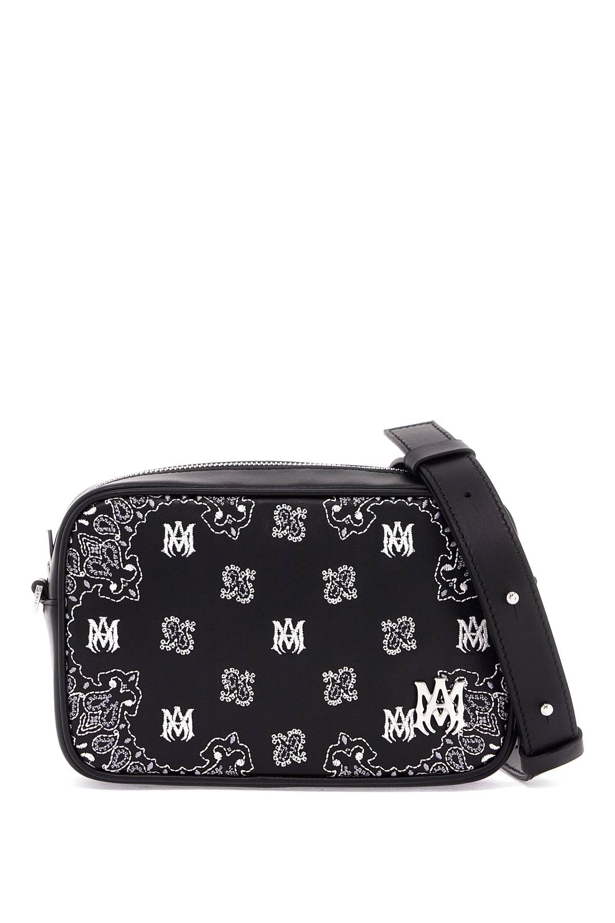 Amiri "bandana Embroidered Camera Bag With   Black