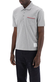 Thom Browne Mercerized Cotton Polo Shirt   Grey