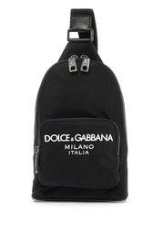 Dolce & Gabbana Nylon Shoulder Bag With Crossbody   Black