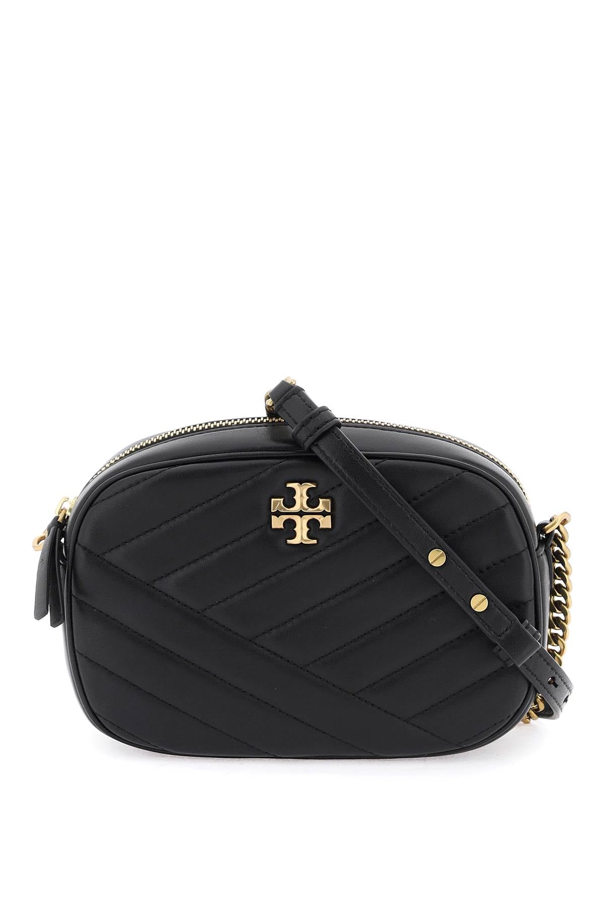 Tory Burch Chevron Small Kira Camera Bag   Black