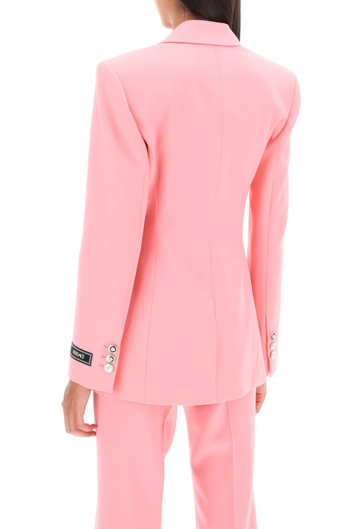 Versace Single Breasted Medusa Jacket   Pink