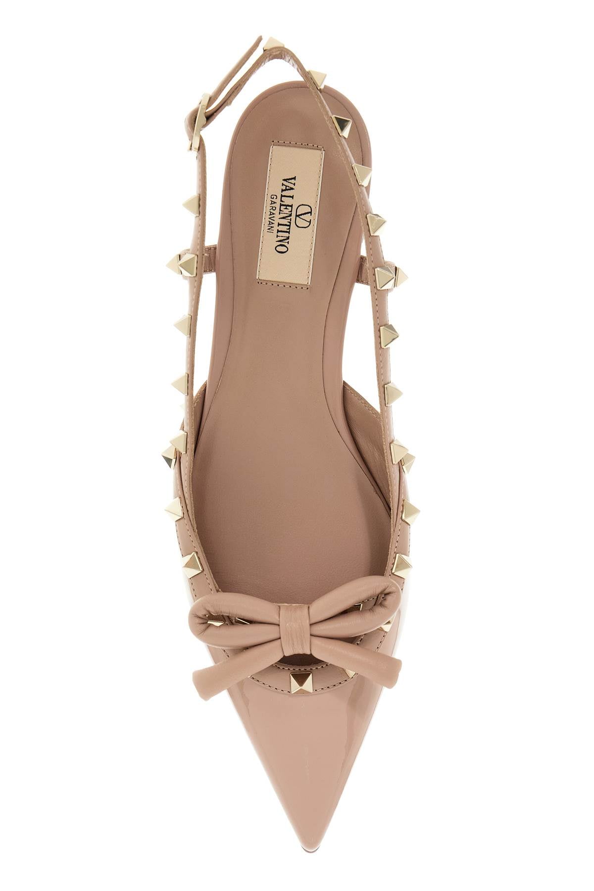 Valentino Garavani Rockstud Bow Slingback Baller   Neutral