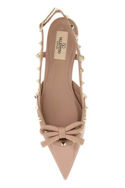 Valentino Garavani Rockstud Bow Slingback Baller   Neutral