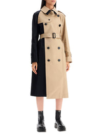 Sacai Trench Color Block In Gabardina