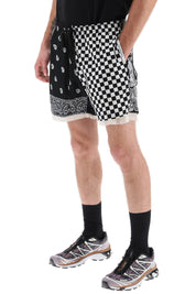 Children Of The Discordance Bandana Patchwork Shorts   Black