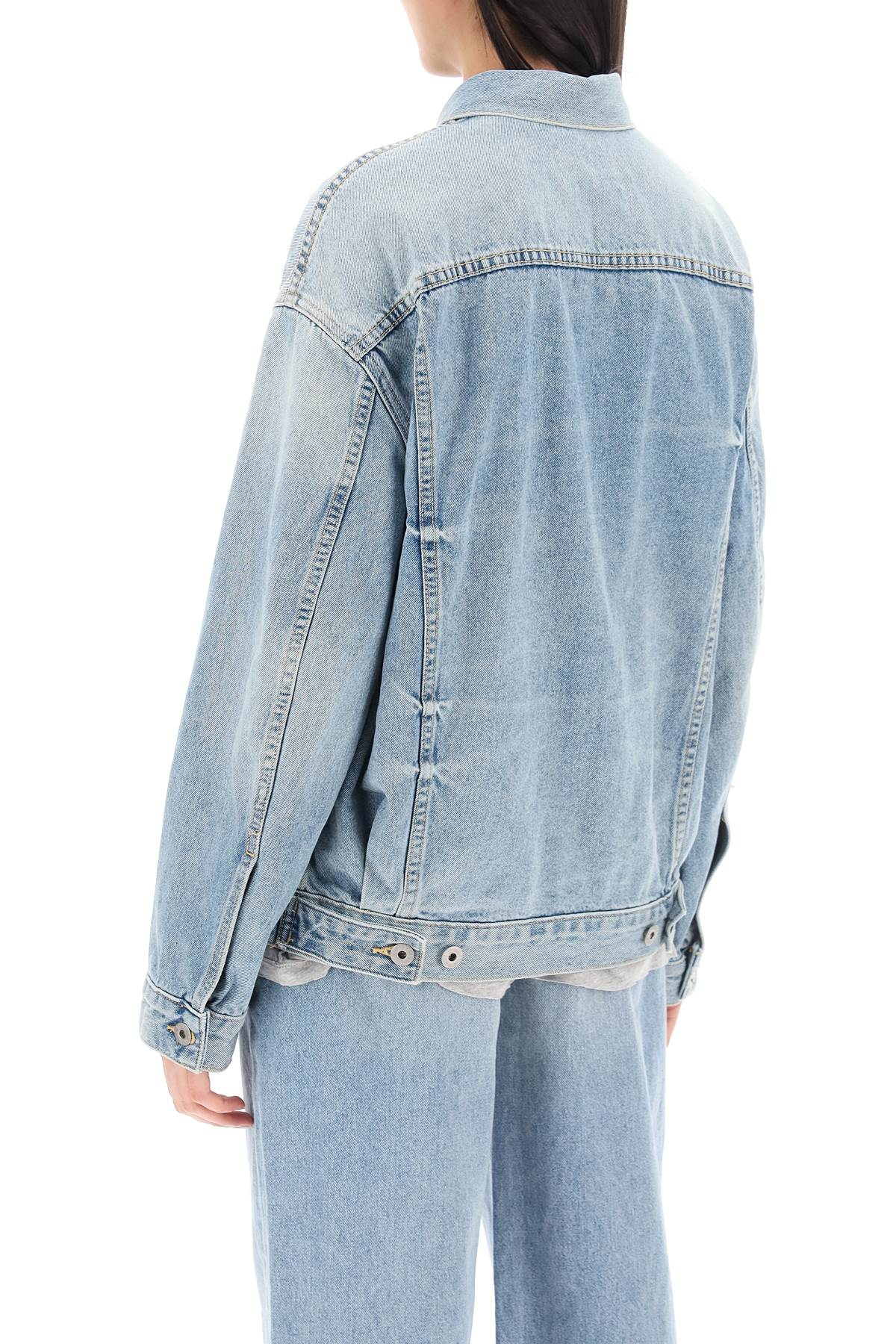 Interior Oversized Denim Jacket   Light Blue