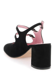 Carel Suede Banana Slingback Mary Jane   Black