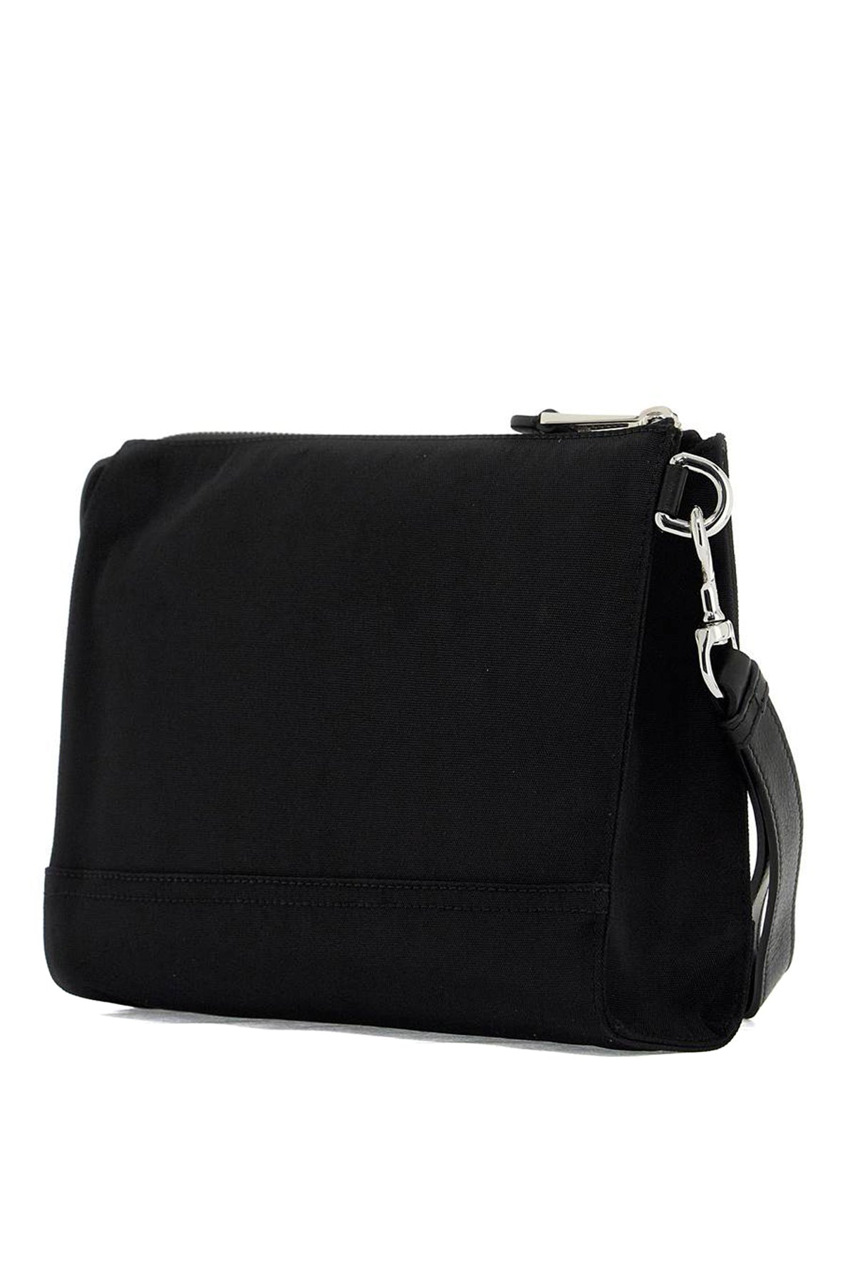 Moschino Nylon Logo Pouch With Zip   Black