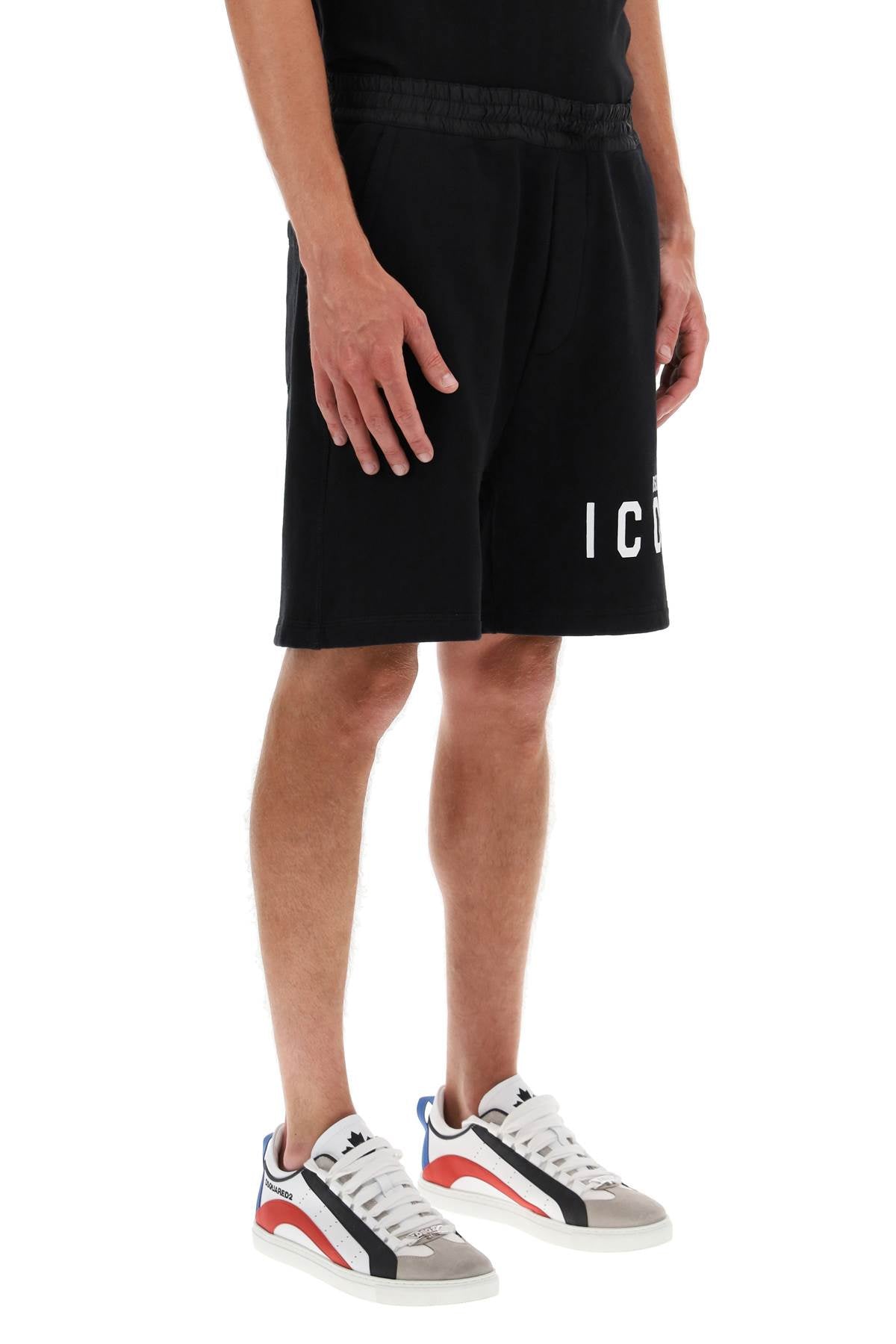 Dsquared2 Sweatshorts With Logo Print   Black