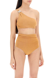 Max Mara Beachwear One Shoulder Bikini Top In Jersey And   Orange