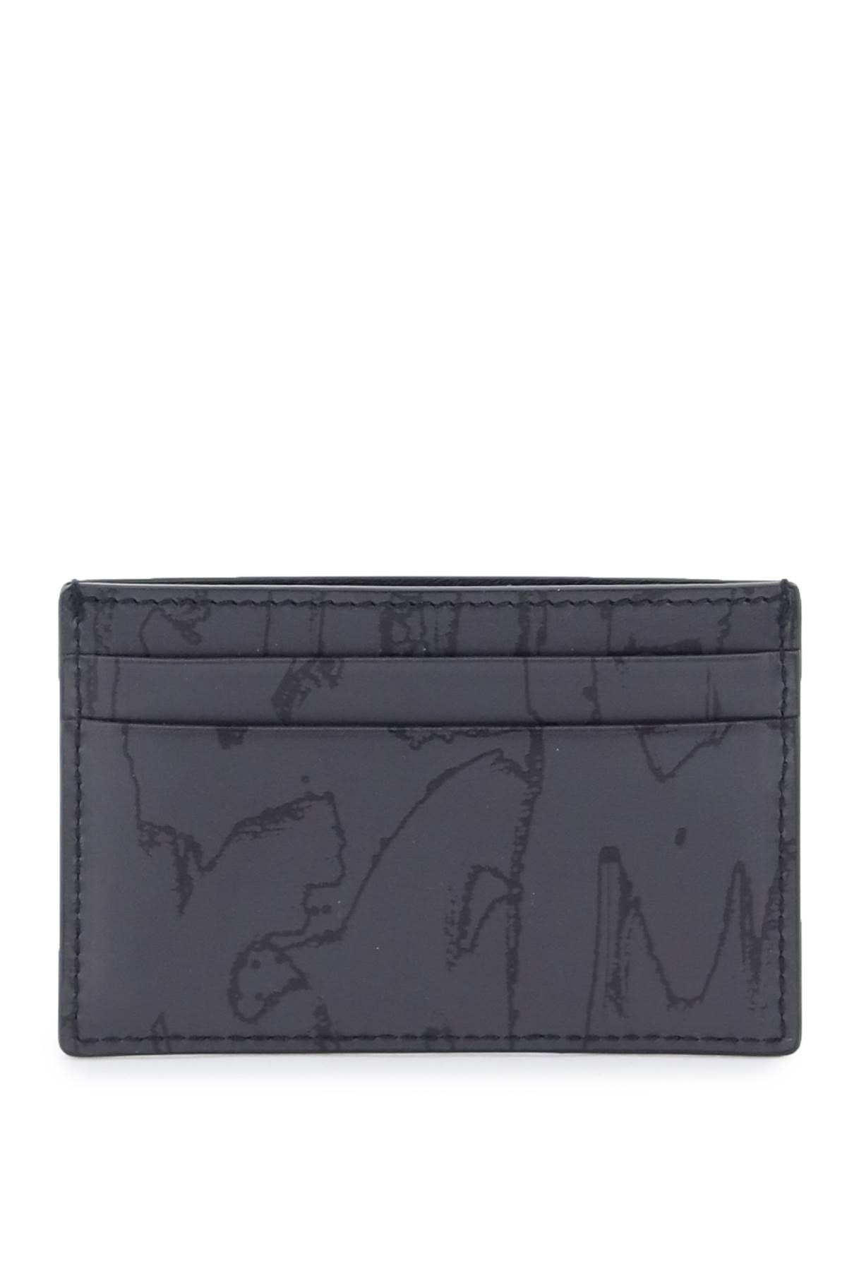 Alexander Mcqueen Graffiti Cardholder   Black