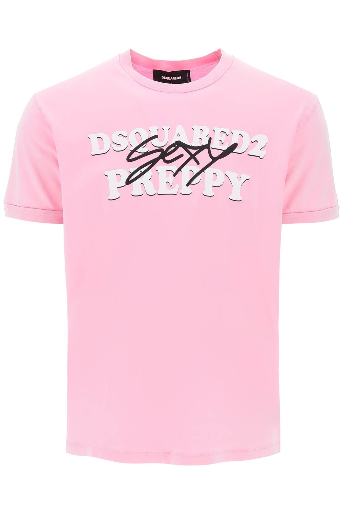 Dsquared2 Replace With Double Quotesexy Preppy Muscle Fit T   Pink