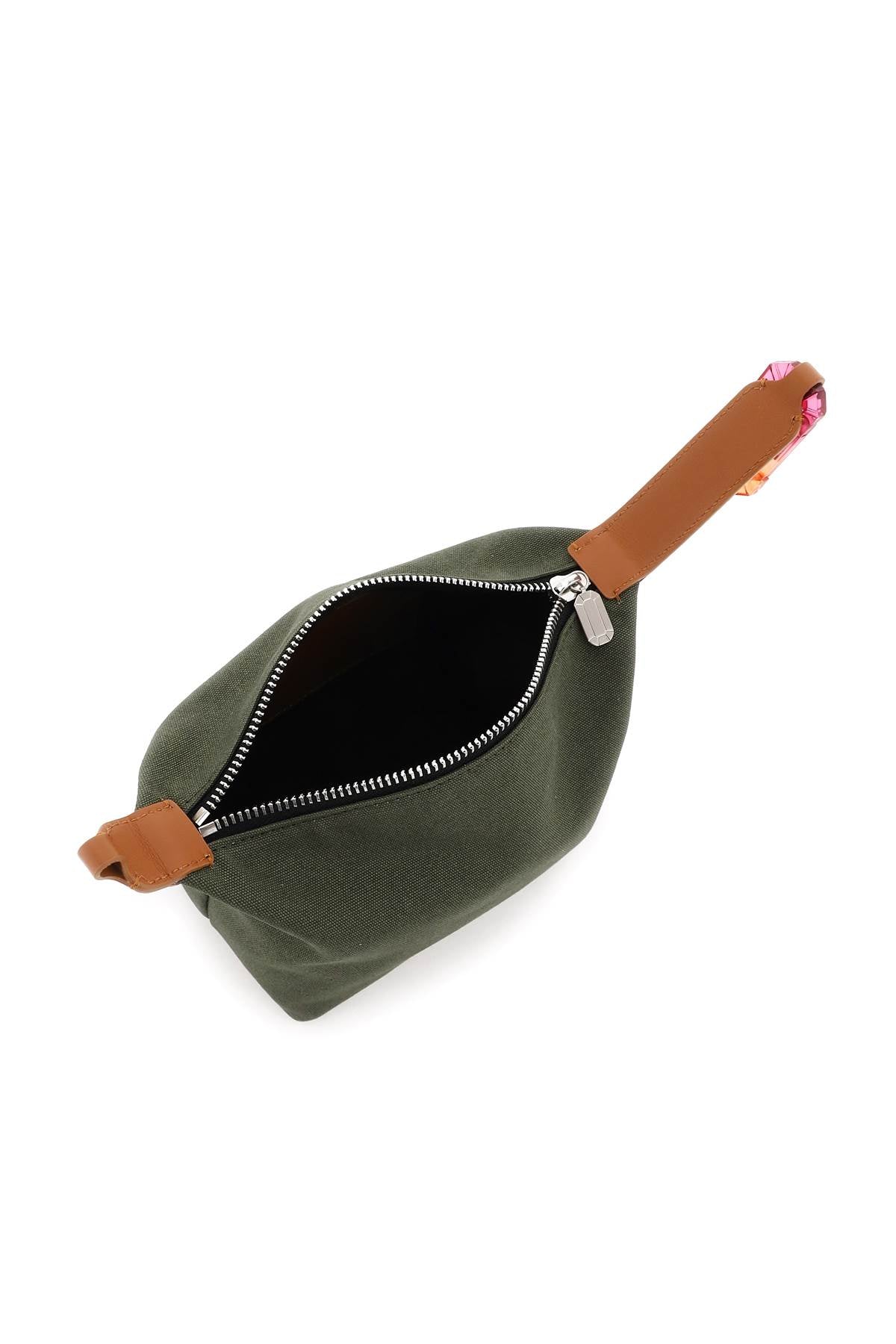 Eera Cotton Canvas Moonbag   Green