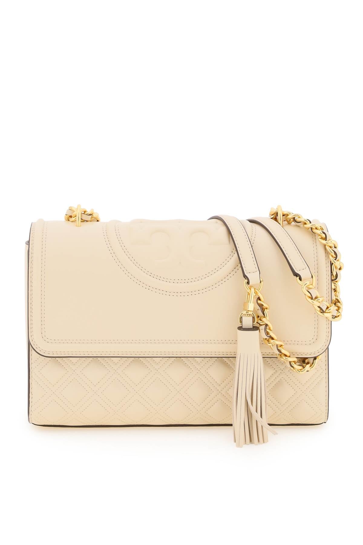 Tory Burch Fleming Convertible Shoulder Bag   Beige