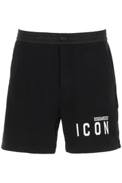 Dsquared2 Sweatshorts With Logo Print   Black