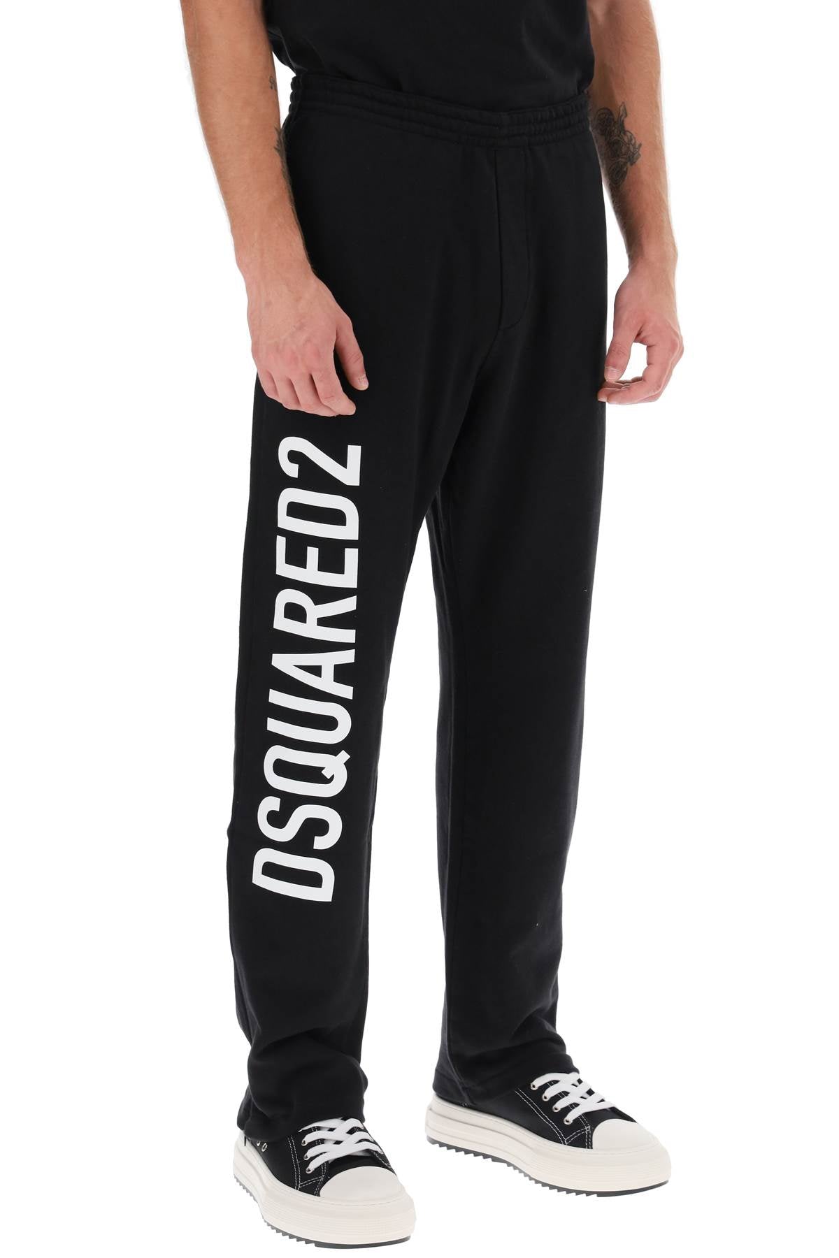 Dsquared2 Logo Print Sweatpants   Black