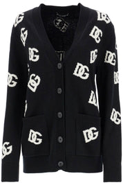 Dolce & Gabbana Woolen Dg Cardigan   Black