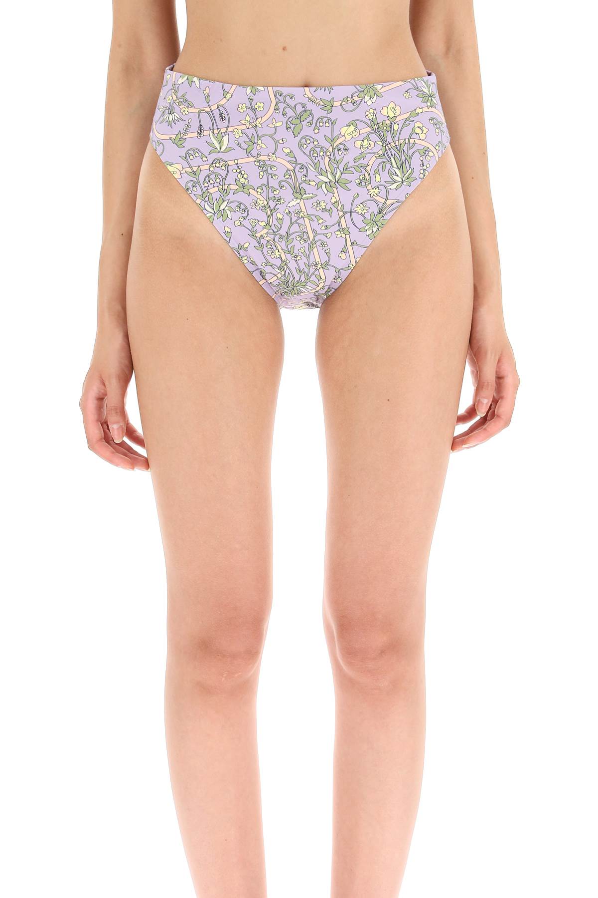 Tory Burch High Waisted Bikini Bottom   Purple