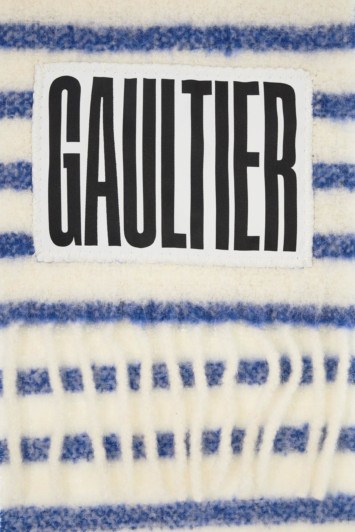 Jean Paul Gaultier Striped Alpaca Blend Marinière Scar   White