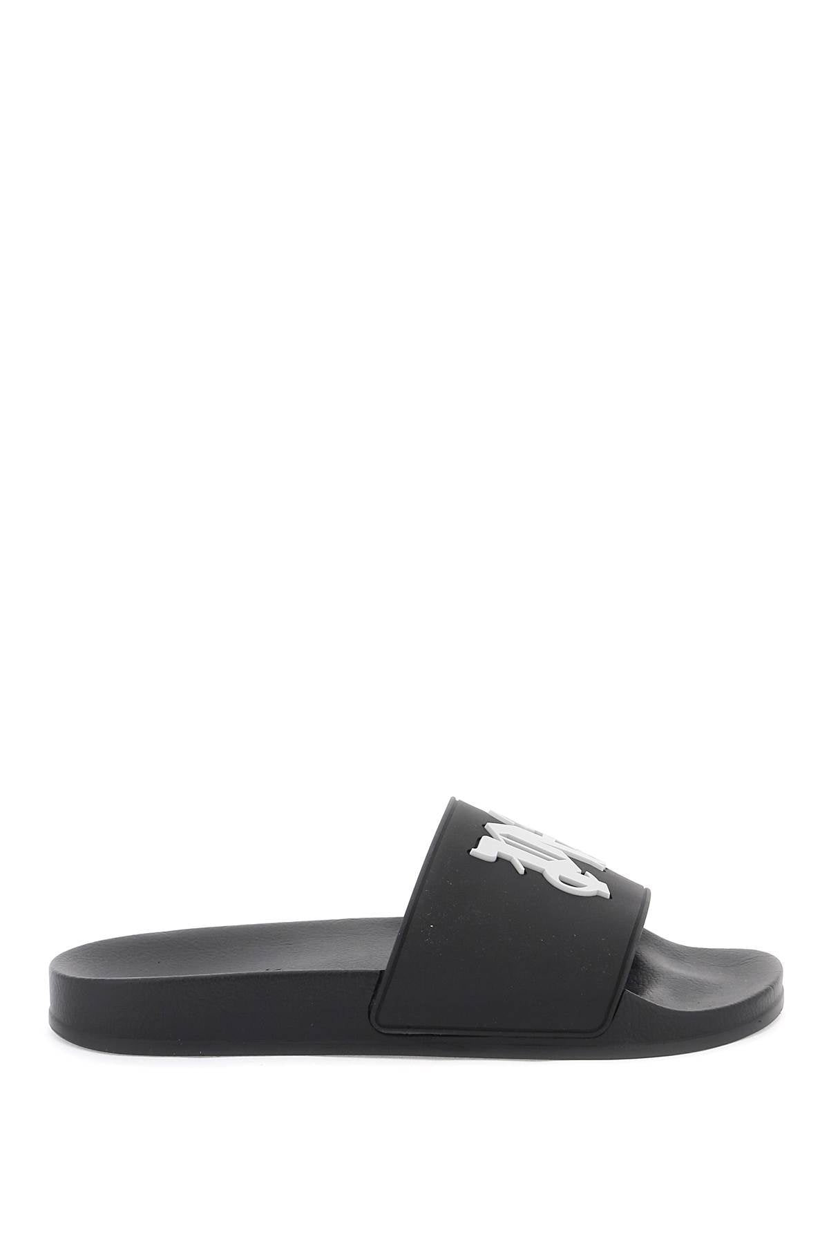 Palm Angels Monogram Slides   Black