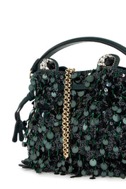 Anya Hindmarch Mini Frog Bag With Sequins   Green