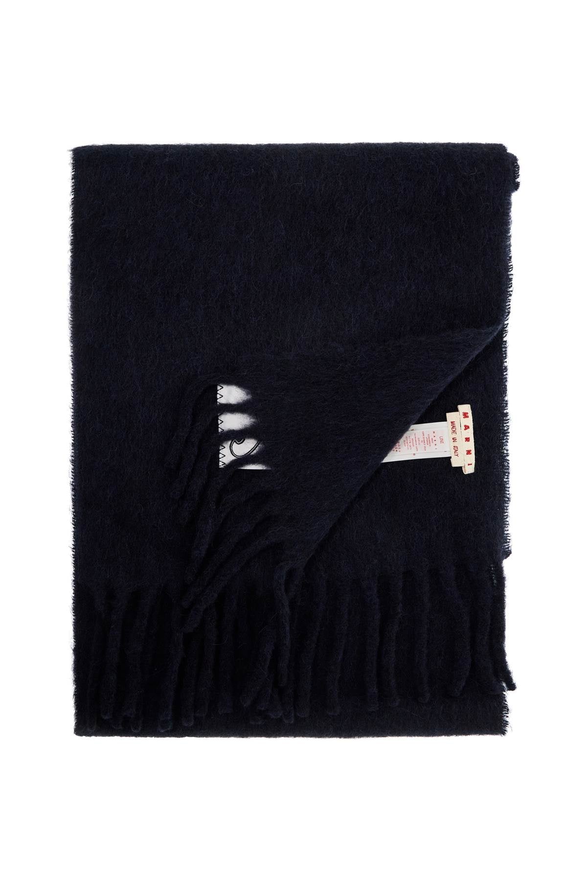 Marni Alpaca Wool Scarf   Blue