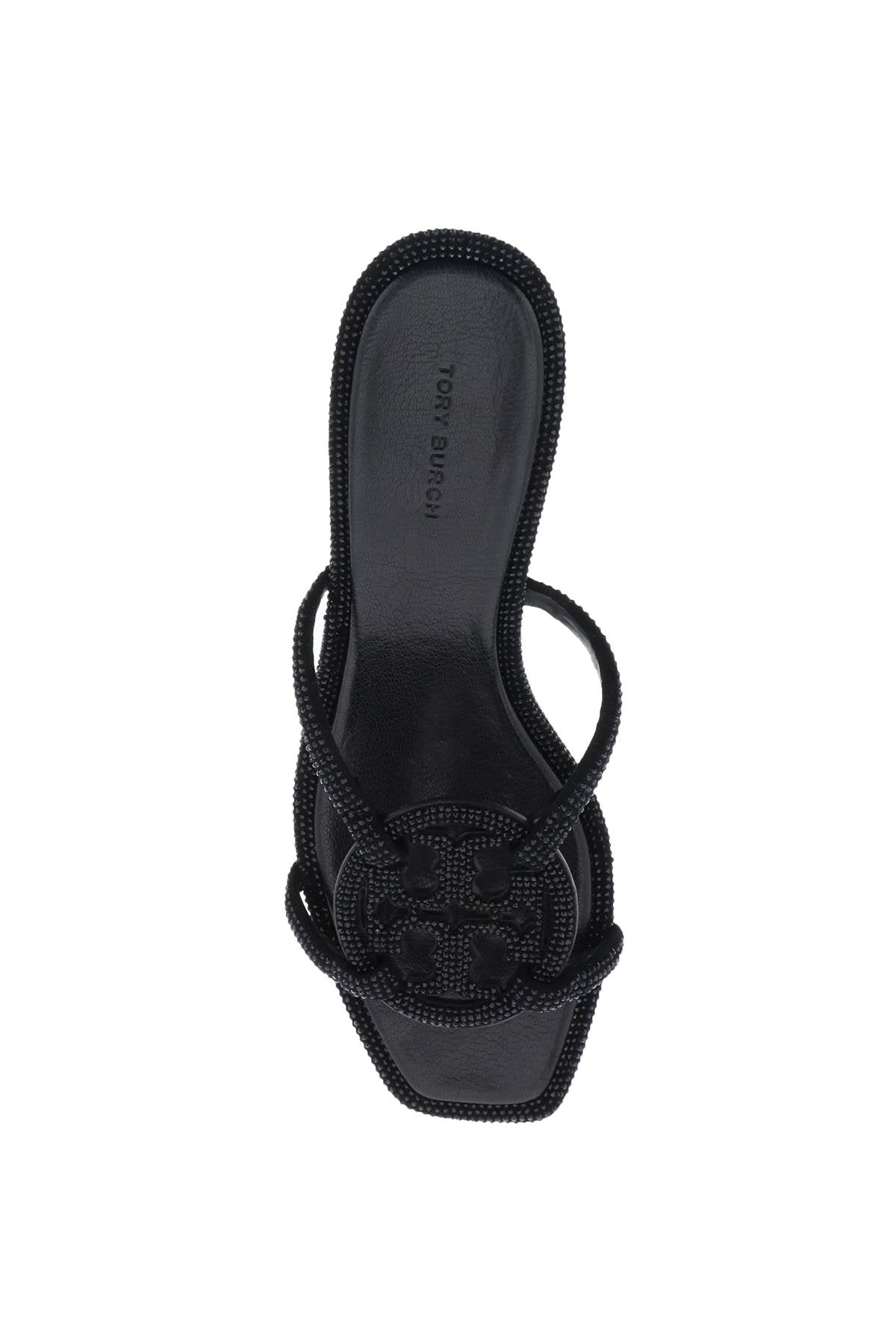 Tory Burch Miller Geo Bombé Pavé Sandals   Black