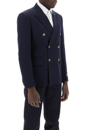 Versace Tailored Jacket With Medusa Buttons   Blue