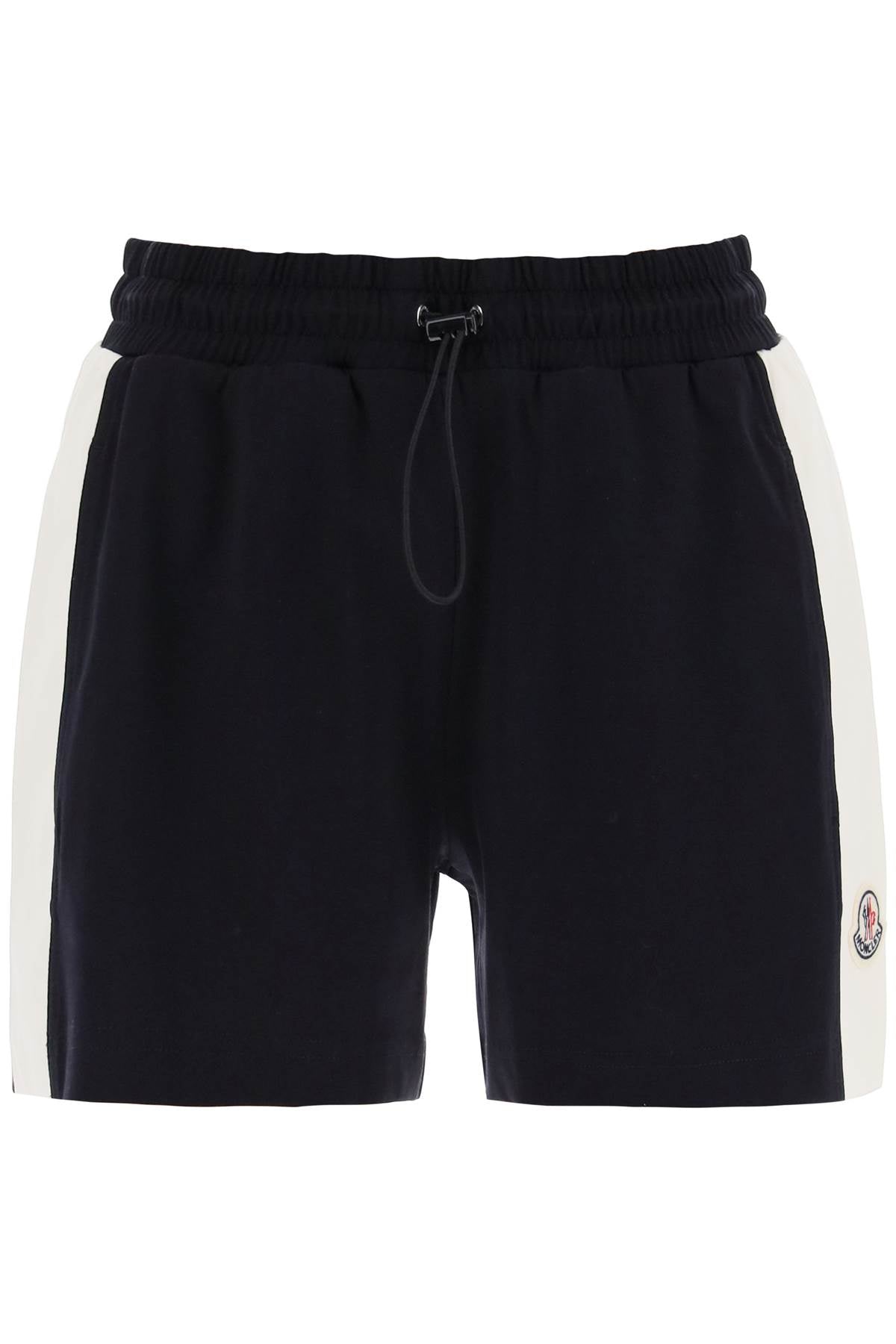 Moncler Sporty Shorts With Nylon Inserts   Blue