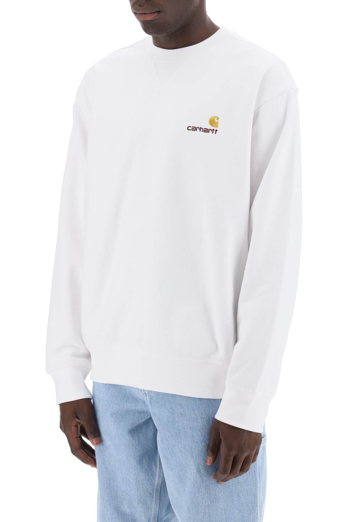 Carhartt Wip American Script Crewneck Sweatshirt   White