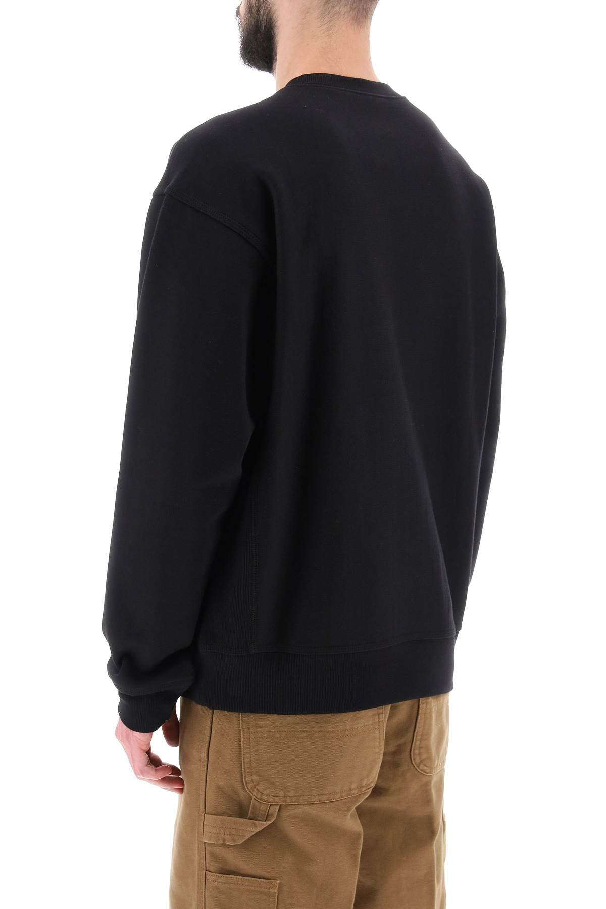 Carhartt Wip American Script Crewneck Sweatshirt   Black