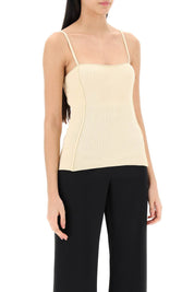 Jacquemus Le Haut Sierra Knitted Top   Neutral