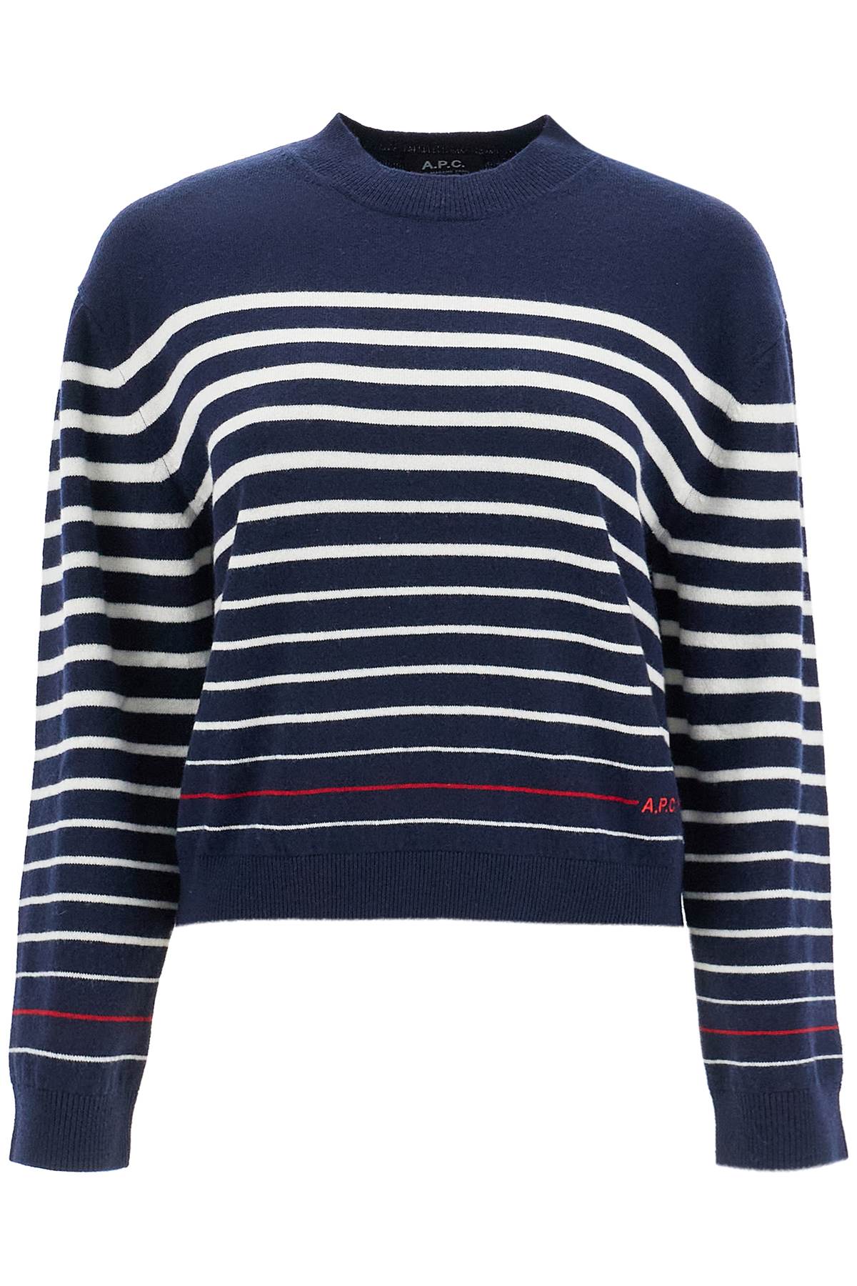 A.P.C. "striped Wool Billie Pullover   Blue