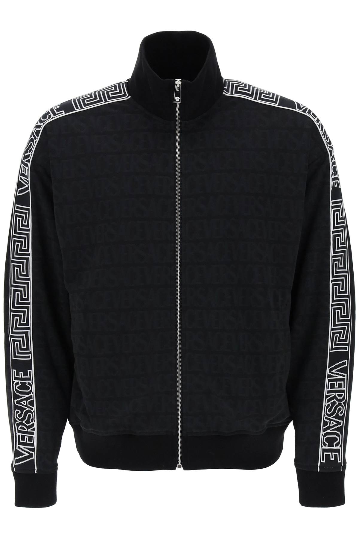 Versace Techno Allover Track Sweatshirt   Black