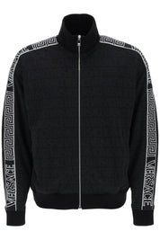 Versace Techno Allover Track Sweatshirt   Black