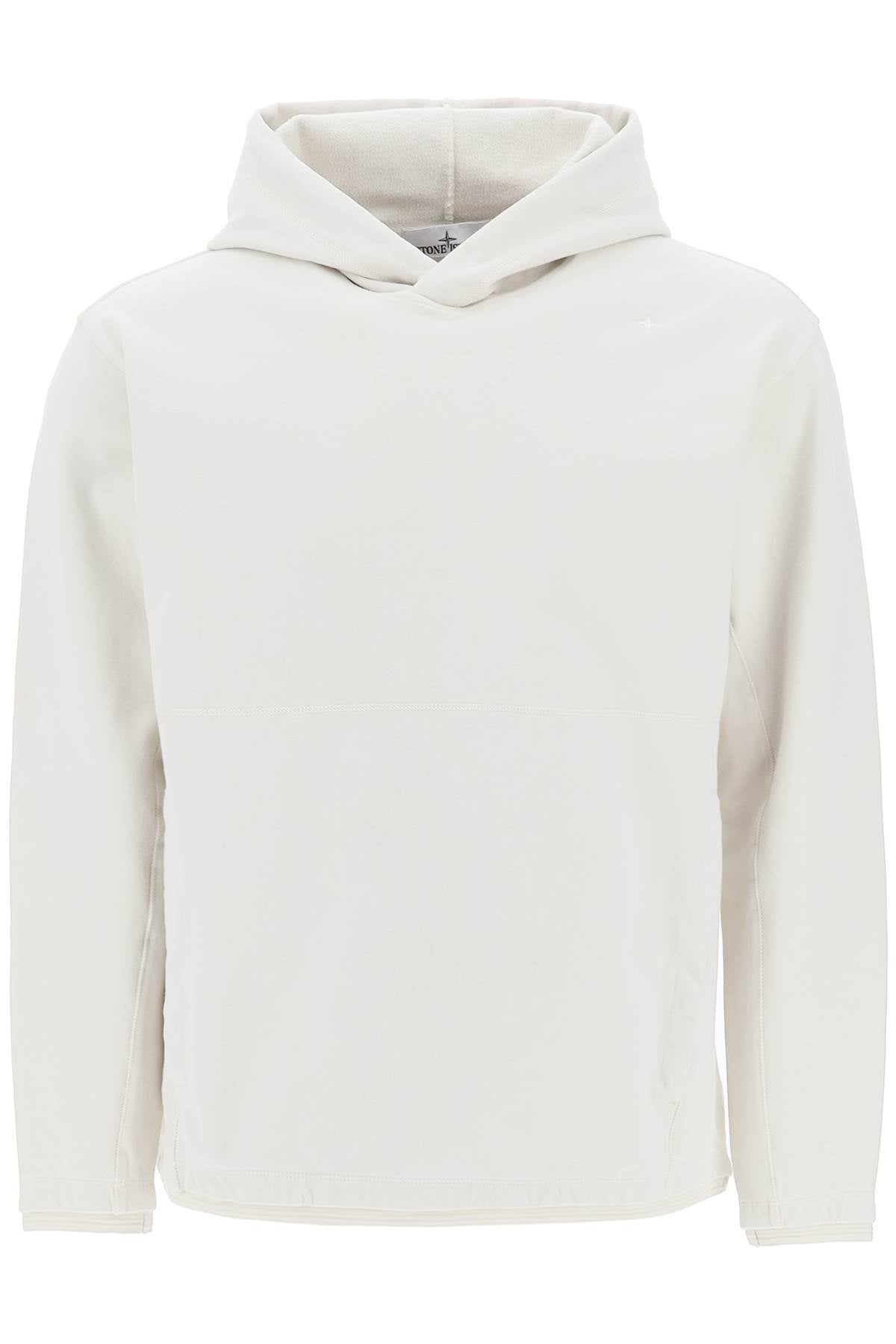 Stone Island Stellina Stretch Cotton Hoodie   White