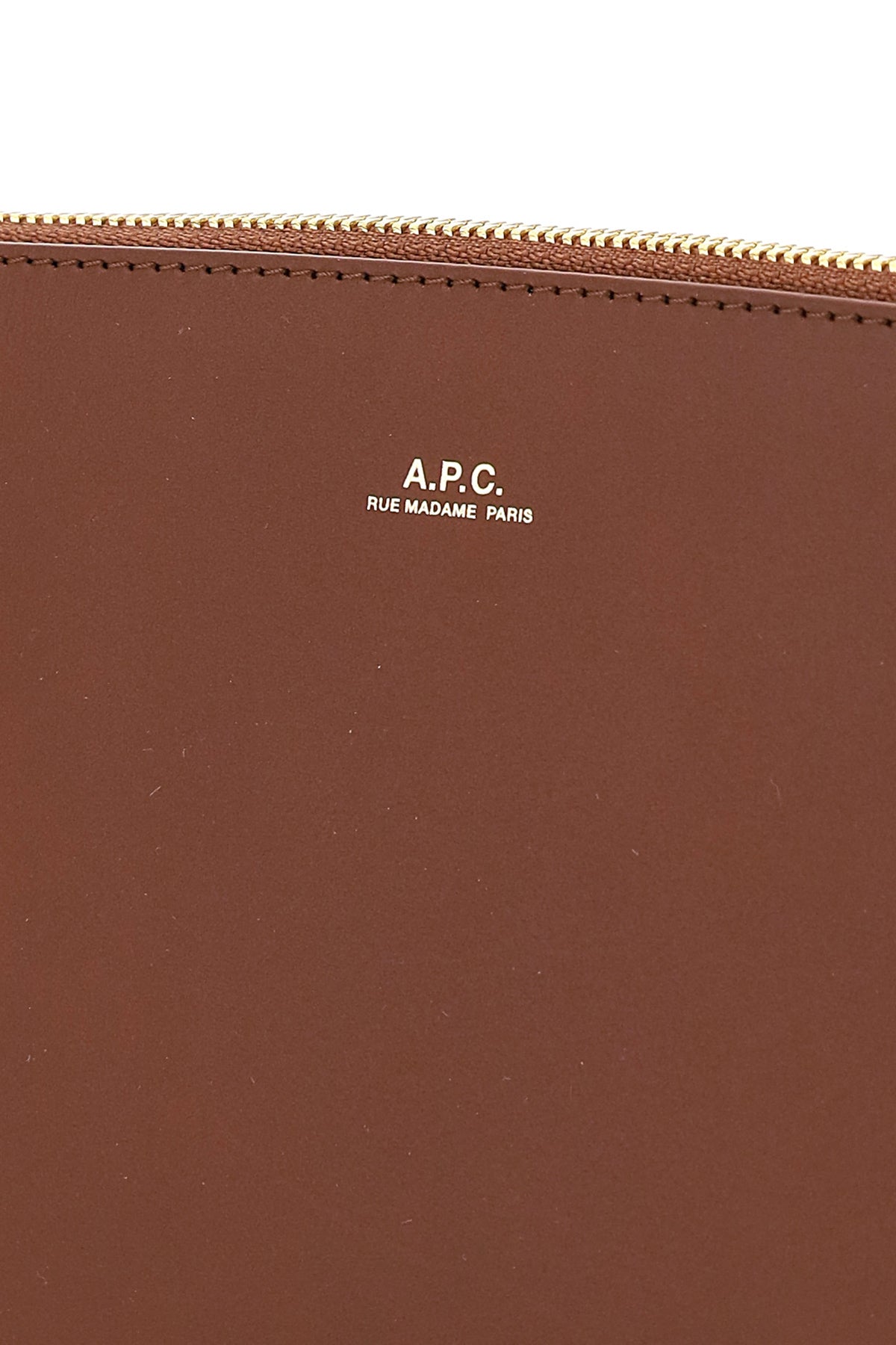 A.P.C. Sarah Leather Pouch   Brown