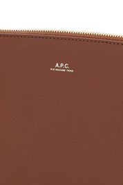 A.P.C. Sarah Leather Pouch   Brown