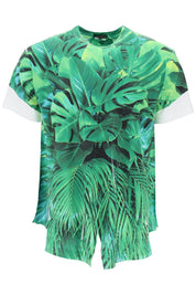 Comme Des Garcons Homme Plus Jungle Print T Shirt With   Green