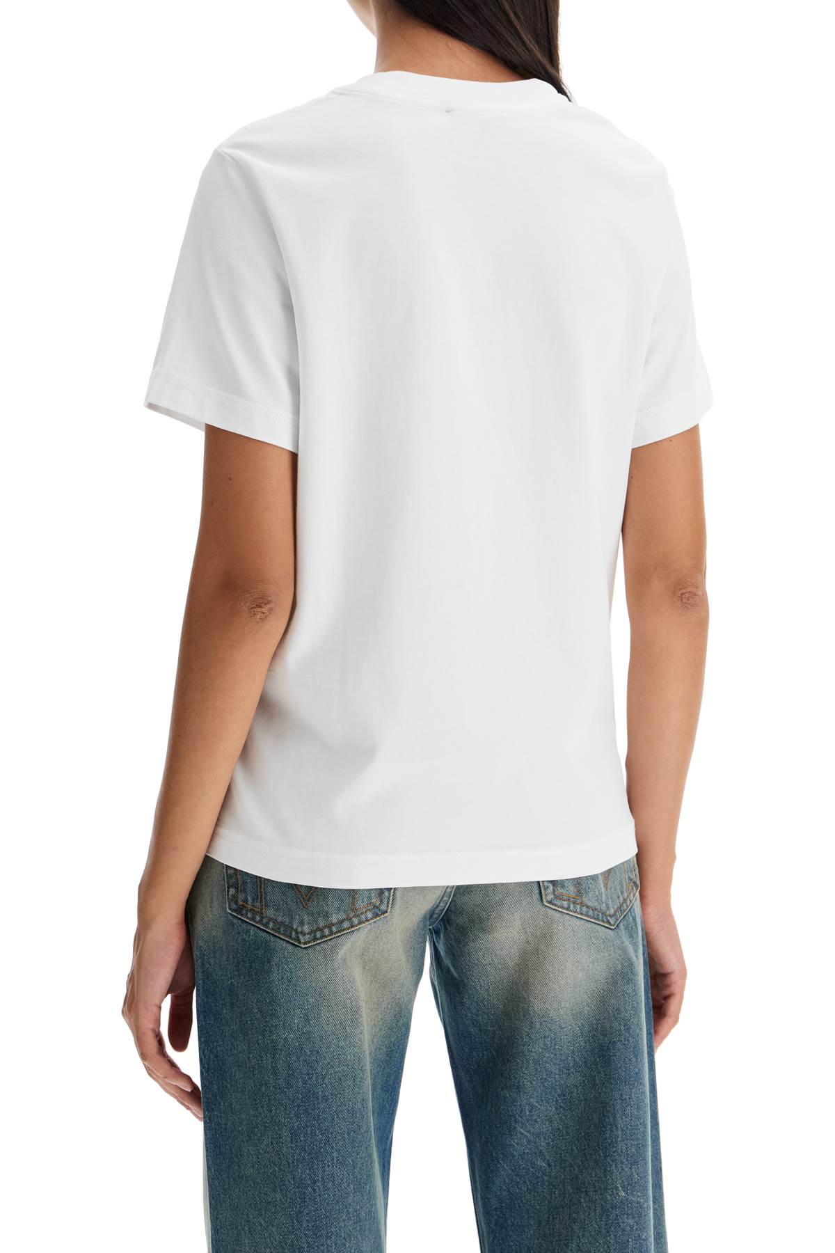 Marc Jacobs T Shirt With Patch Logo Design   White