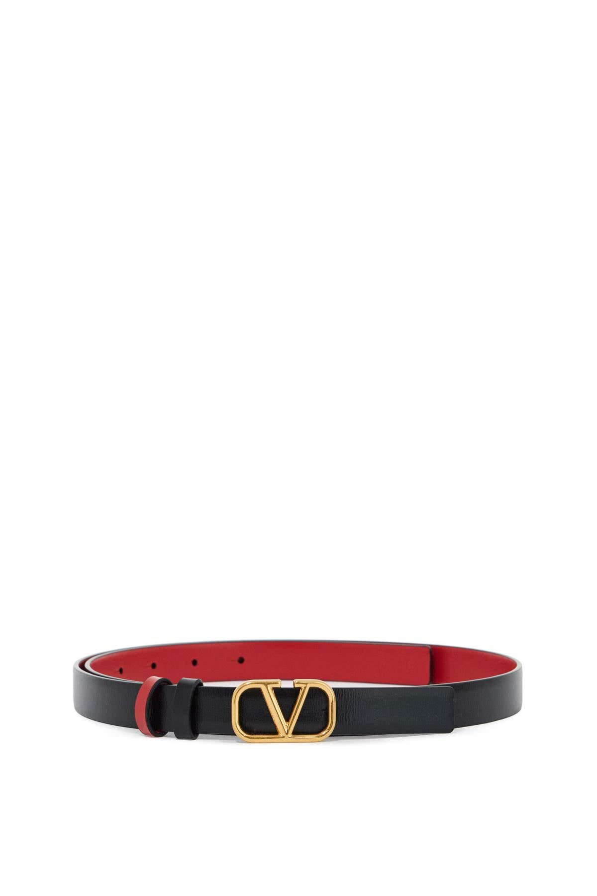 Valentino Garavani Reversible Vlogo Signature Leather Belt   Black