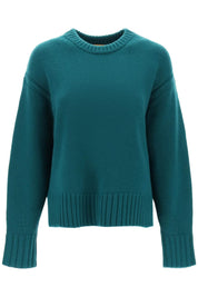 Guest In Residence Crew Neck Sweater In Cashmere   Green